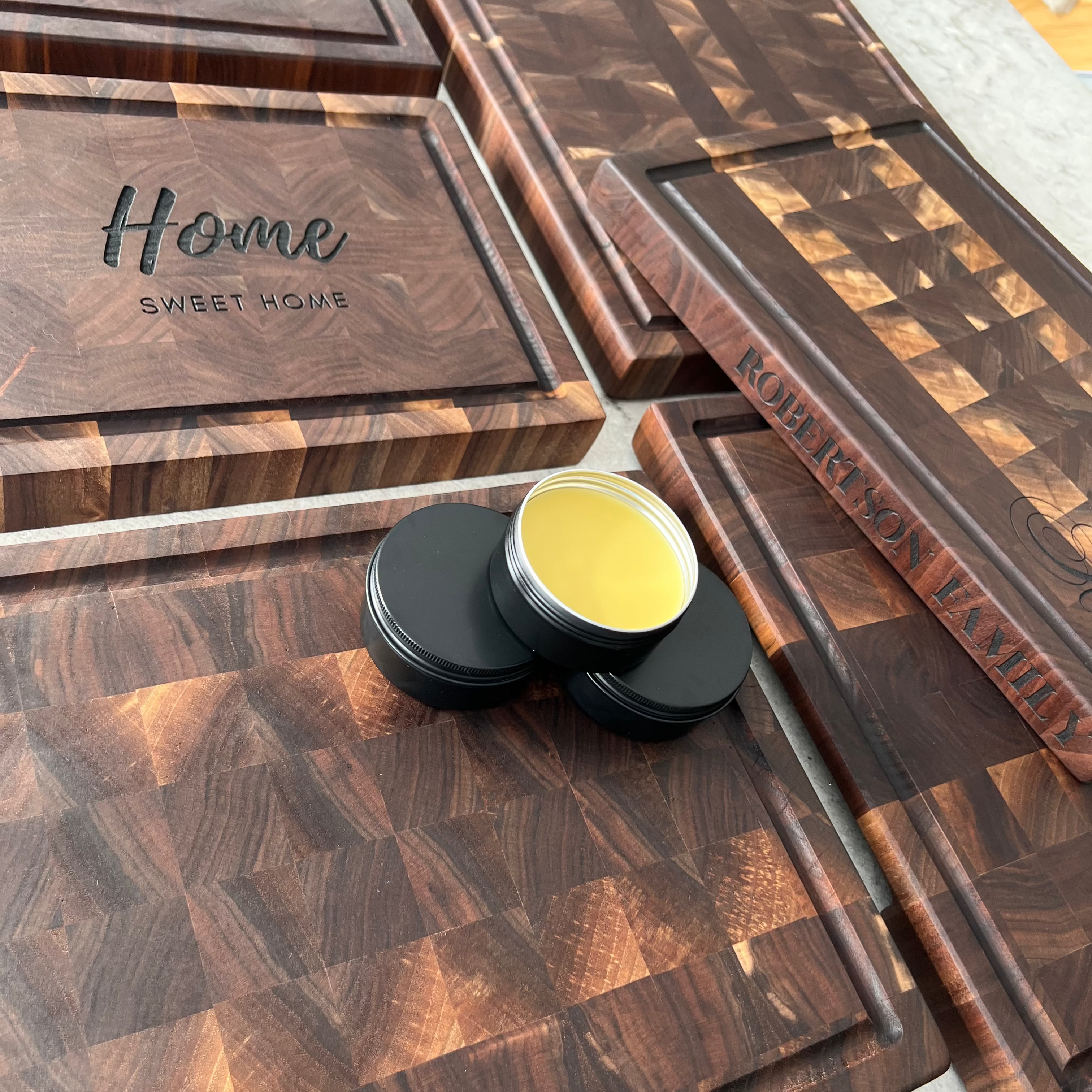 Custom Engraved Black Walnut Endgrain Cutting Board | Charcuterie | Butcher Block