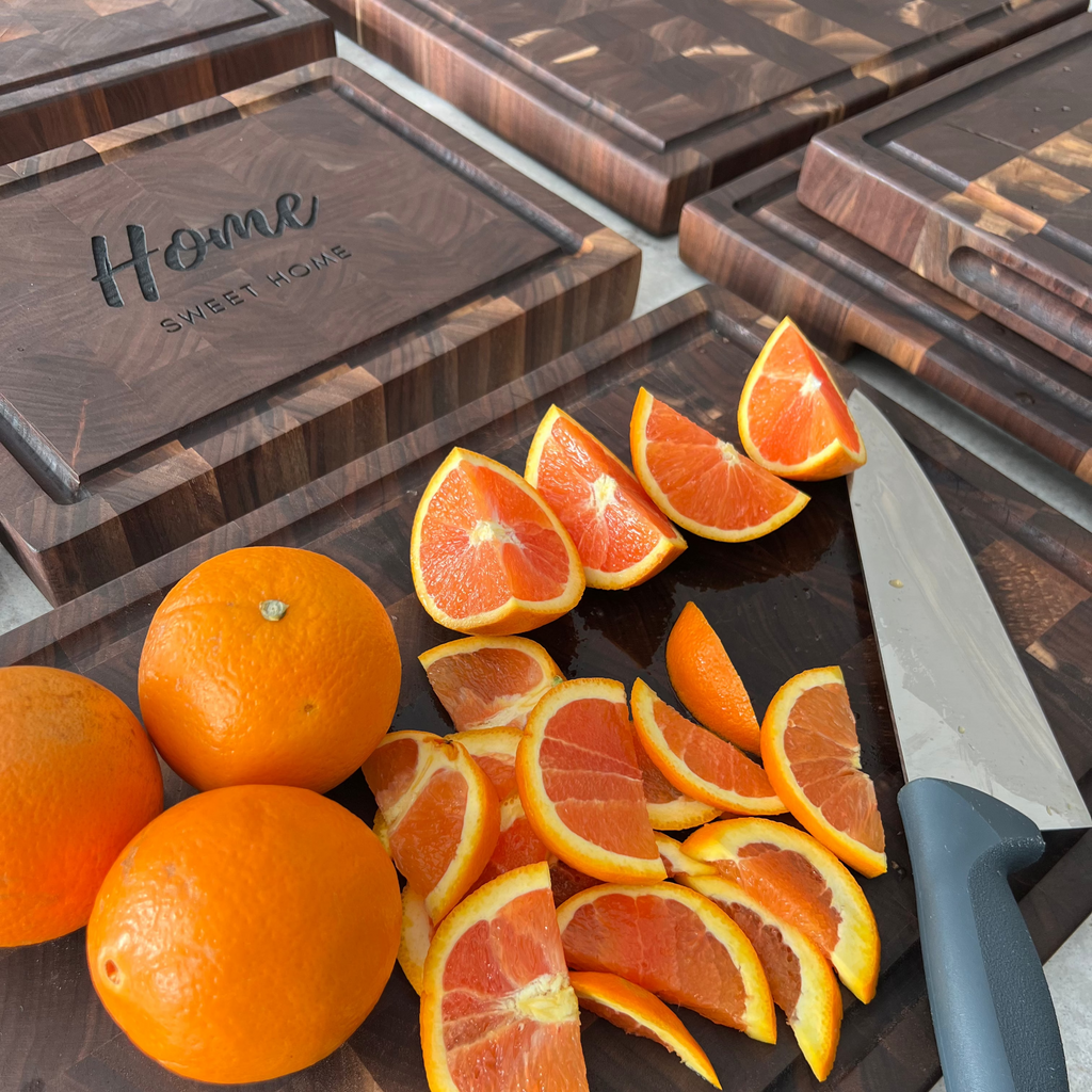 Custom Engraved Black Walnut Endgrain Cutting Board | Charcuterie | Butcher Block