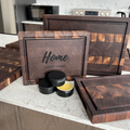 Custom Engraved Black Walnut Endgrain Cutting Board | Charcuterie | Butcher Block